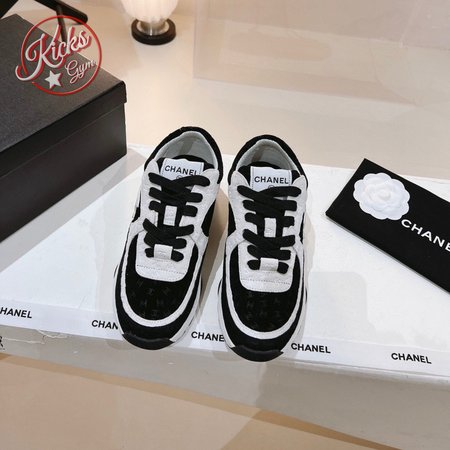 CHANEL LOW TOP TRAINER BLACK WHITE - CC6