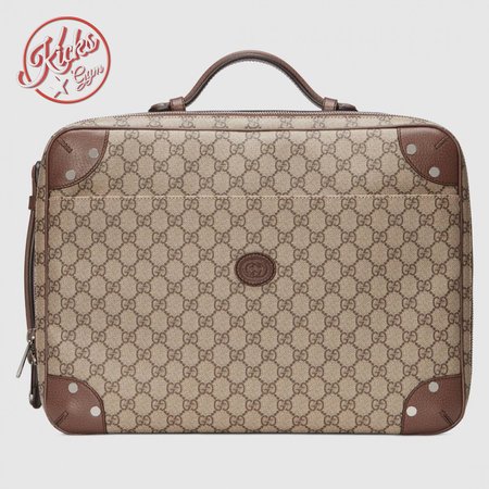 Gucci Beige Briefcase With Logo