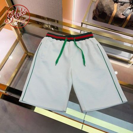 GUCCI GG COTTON TERRY CLOTH SHORTS WITH WEB DETAIL WHITE