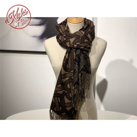 burberry cashmere shawl brown
