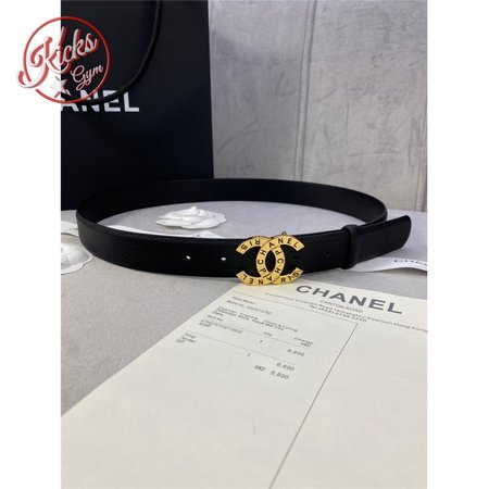 chanel logo classic belt