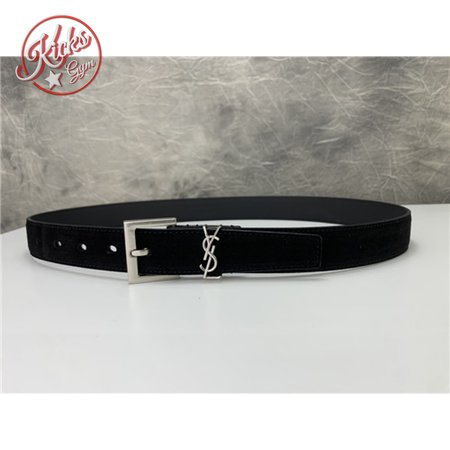 ysl leather belt