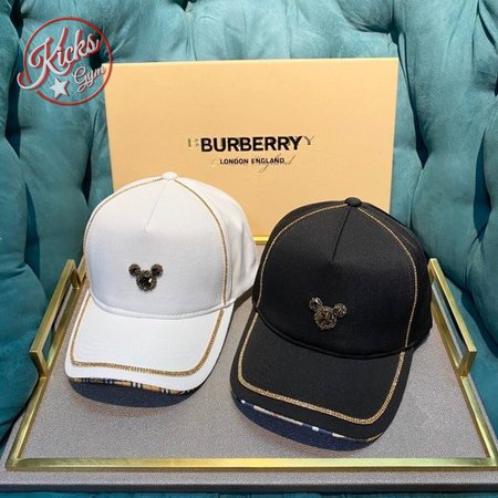 Best Burberry Checked Mickey baseball Designer cap