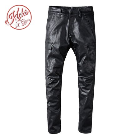 Amiri Leather Pants Jeans Black