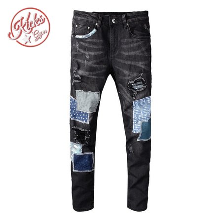 Amiri Patch Jeans Black/Blue