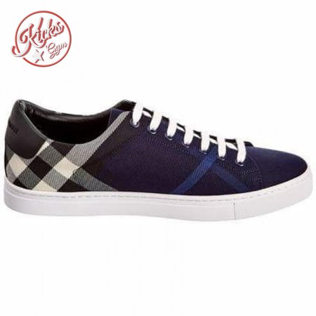 BURBERRY ALBERT HOUSE CHECK & LEATHER LOW-TOP SNEAKER - BBR4