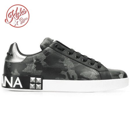 DOLCE & GABBANA PRINTED LOW-TOP TRAINERS - DG10