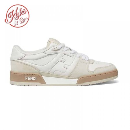Fendi Match Low-Top Sneakers In White Suede - FD31