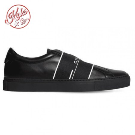 GIVENCHY MEN'S BLACK URBAN STREET LEATHER TRAINERS - GVC49