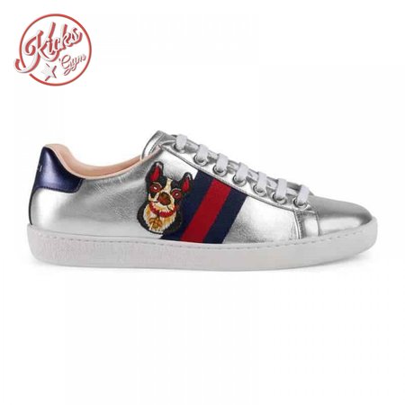 GUCCI METALLIC ACE EMBROIDERED SNEAKER - GC29