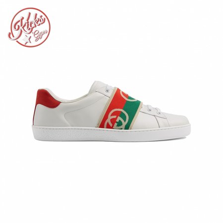 GUCCI MEN'S ACE SNEAKERS WITH ELASTIC WEB - GC213