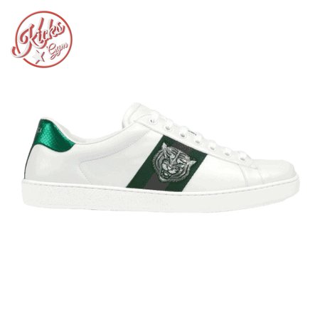 GUCCI TIGER ACE EMBROIDERED SNEAKER WHITE - GC27