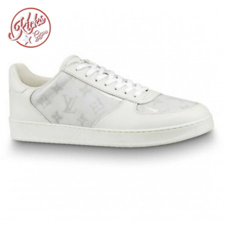white monogram transparent rivoli sneaker - 40